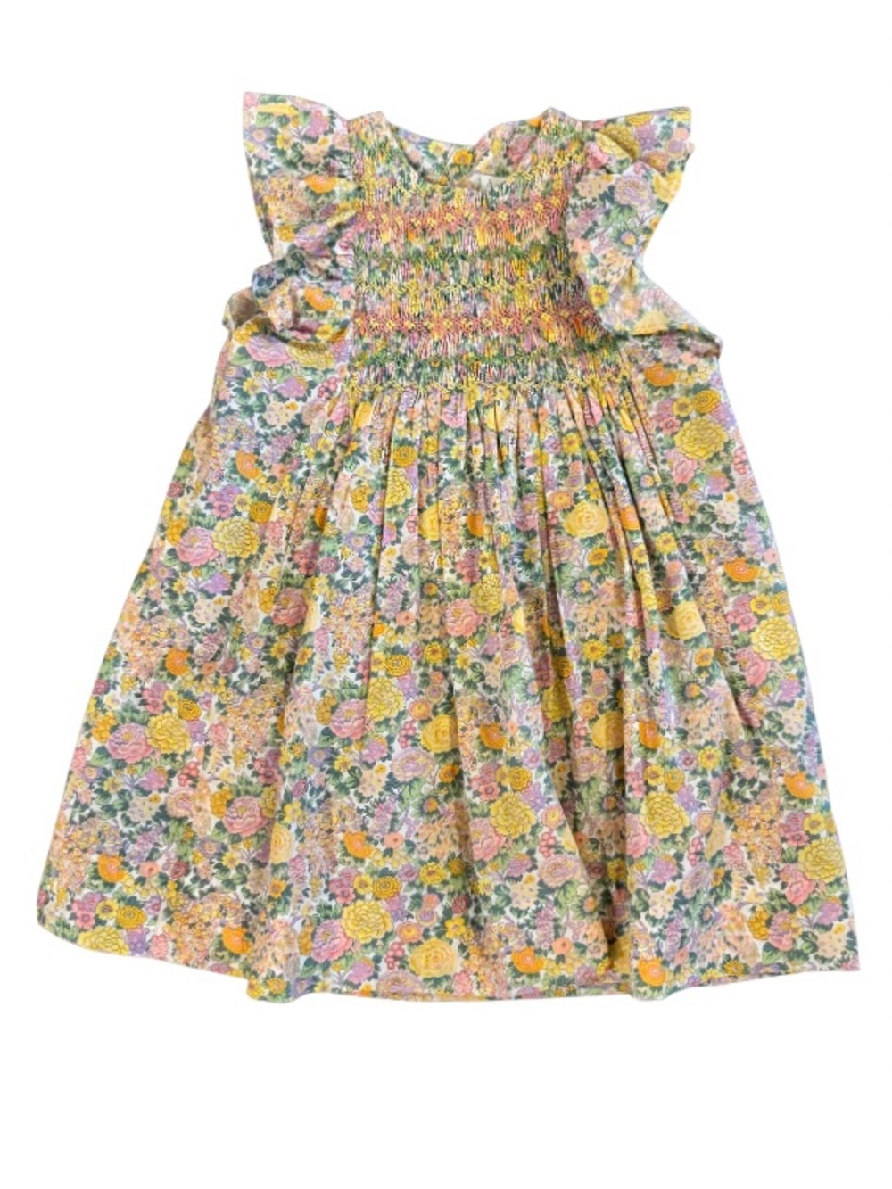 Amaia Hand Smocked Floral Dress Girls Size 3 🌸✨